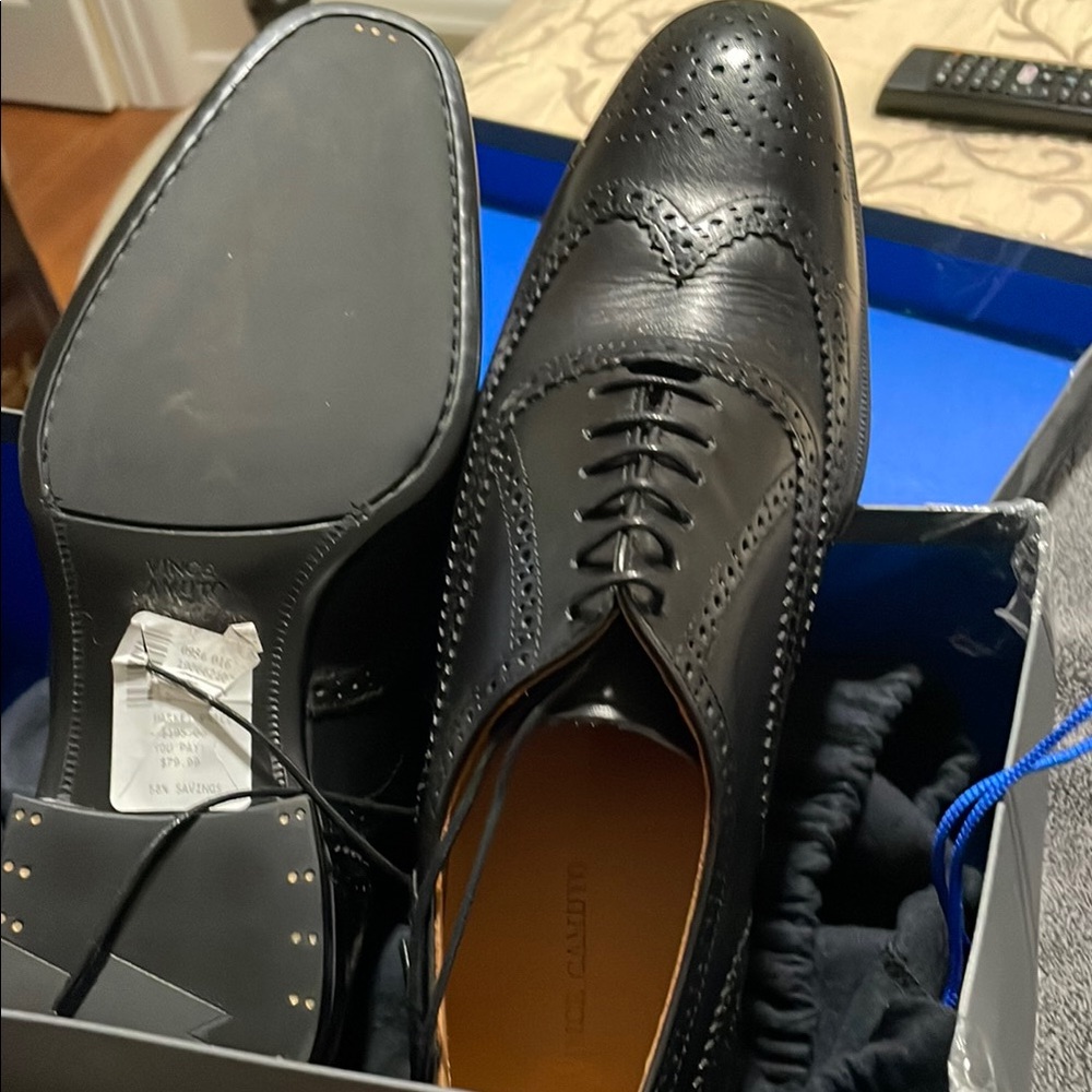 Men's Black Leather Dress Shoes